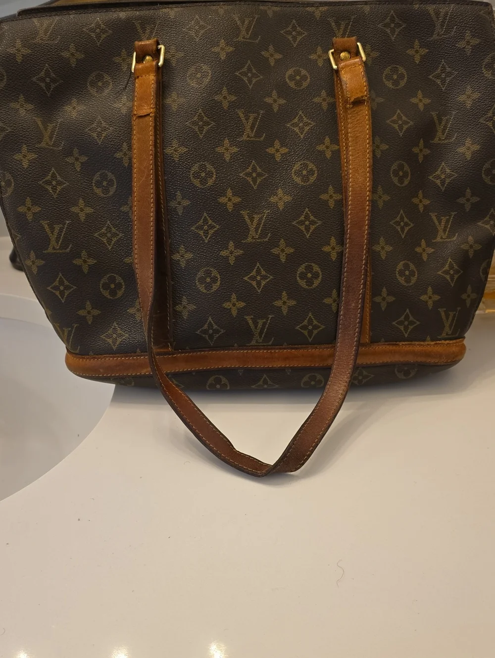 Louis Vuitton Monogram Babylone Canvas Brown Leather Shoulder Bag